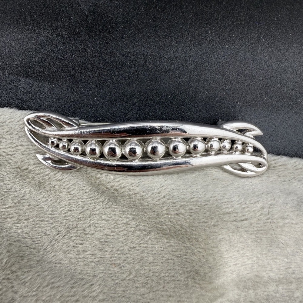 Vintage Monet Brooch Silver Tone